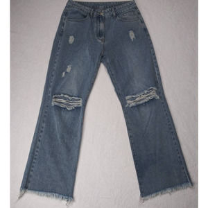 female ripped ankle jeans brand new without tags high waist size xl